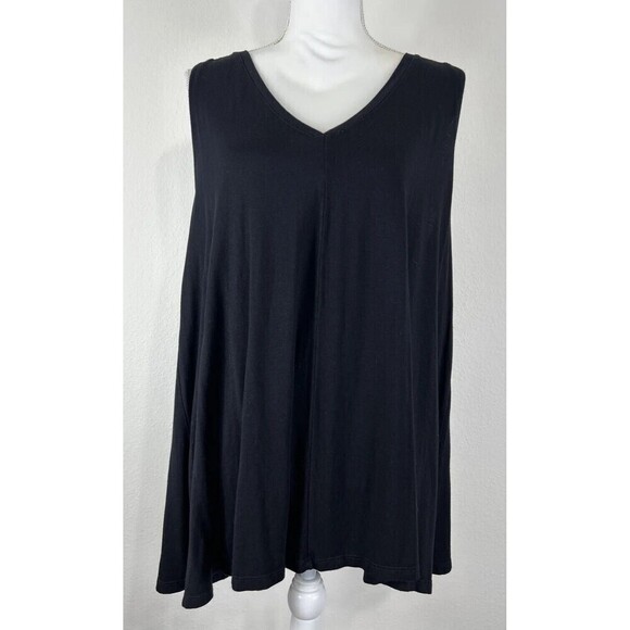 Lane Bryant Black Pullover V Neck Tank Plus Size 14W/16W - Picture 1 of 9